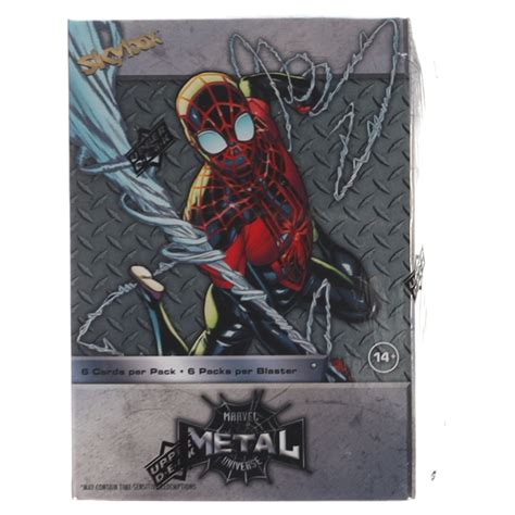 marvel metal box|skybox metal universe spider man.